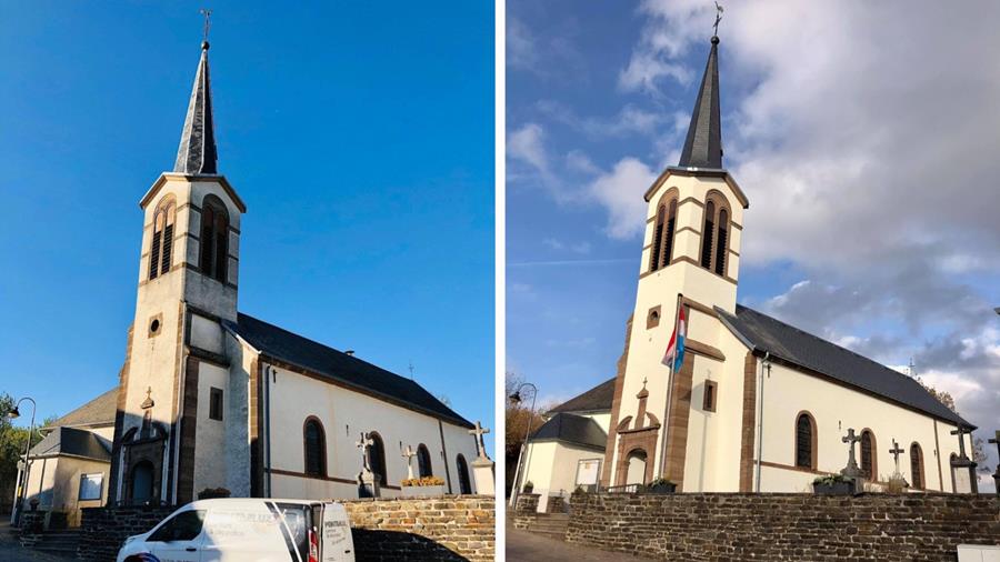 Peintralux renoveert en herschildert 18e eeuwse kerk