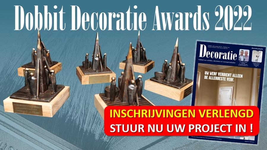 Inschrijvingen Decoratie Awards verlengd !