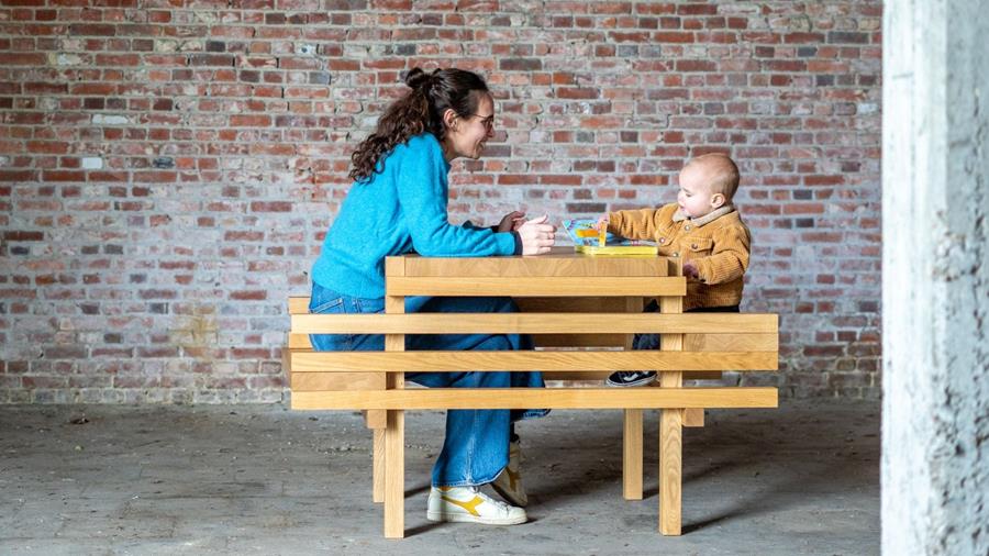Tête-à-tête tafel met verstelbare zitjes