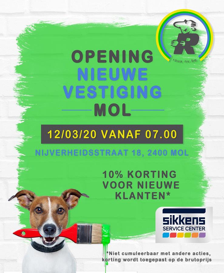 Roux NV groeit en opent 2e vestiging te Mol.